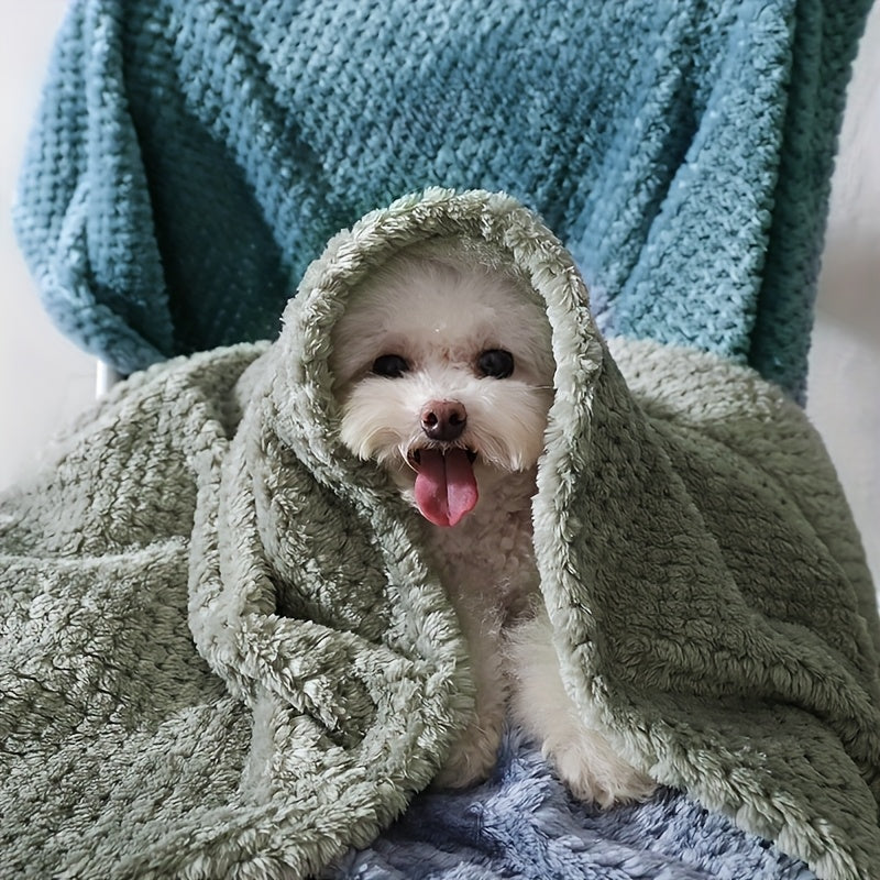 Couverture Texturée en Polyester Doux pour Chiens et Chats