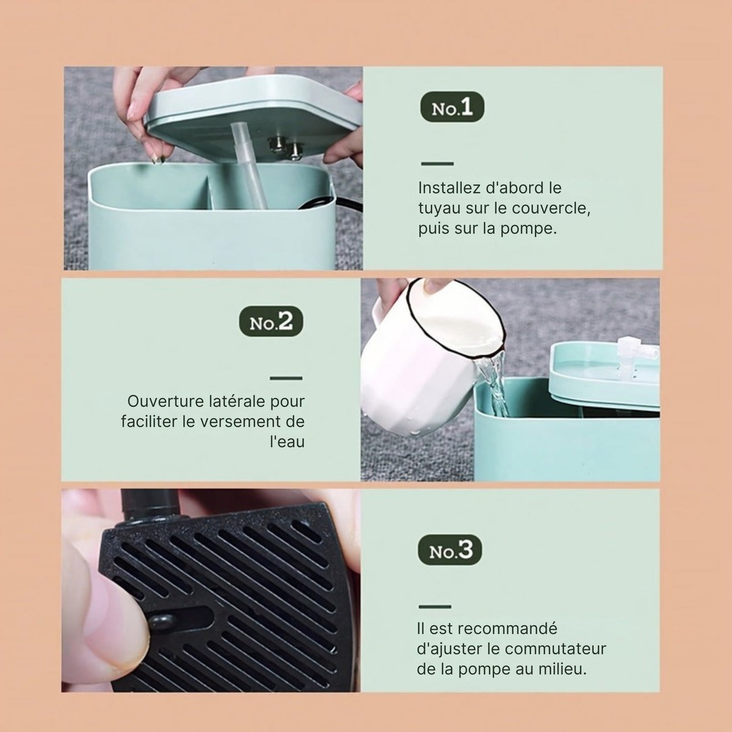 Fontaine à eau USB pour Chat et petit Chien