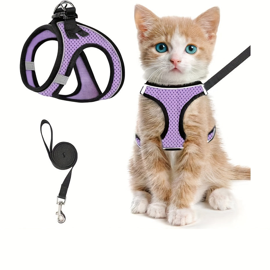 Harnais pour Chat Anti-Fuite avec Laisse