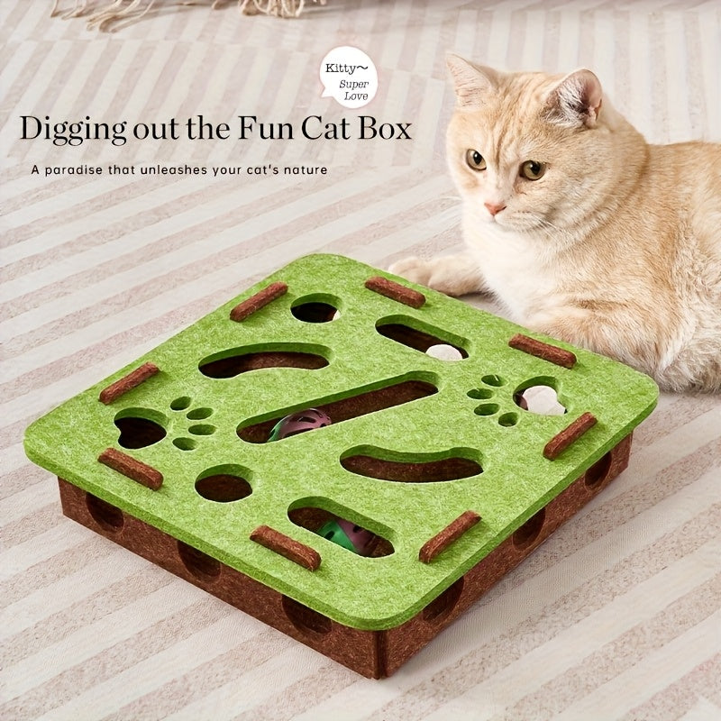 Boîte de Jeu Interactive pour Chat avec Balles