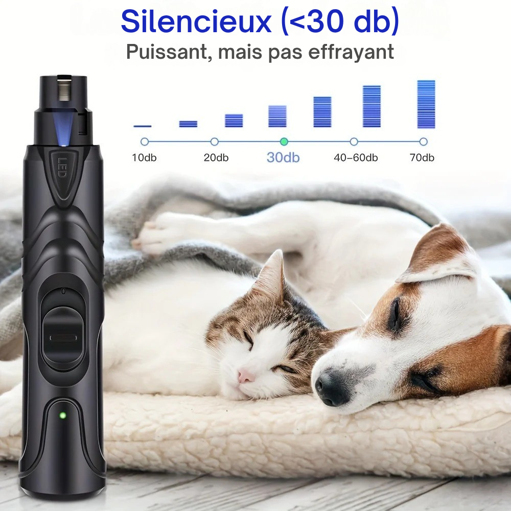 Limeur Électrique Silencieux pour Griffes avec LED