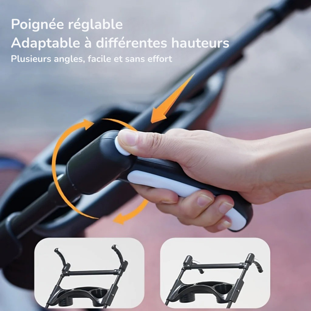 Poussette Pliable 4 Roues pour Petits à Moyens Chiens