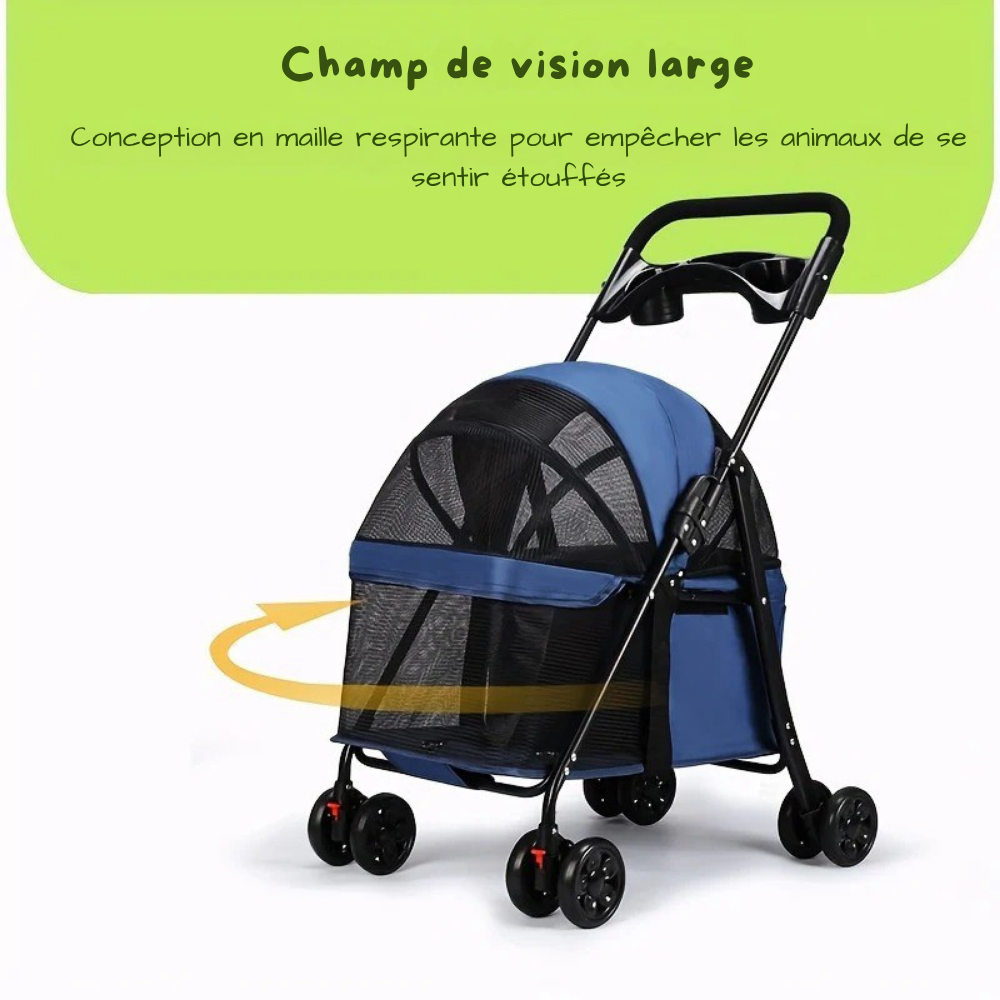 Poussette Convertible Premium pour Chats et Petits Chiens