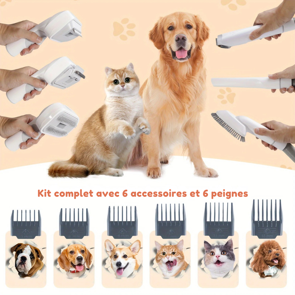 Aspirateur de Toilettage 2.5L pour Chiens et Chats
