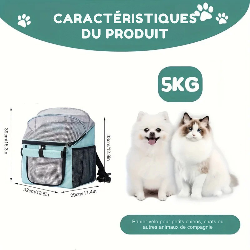 Sac vélo arrière pliable pour Chiens et Chats