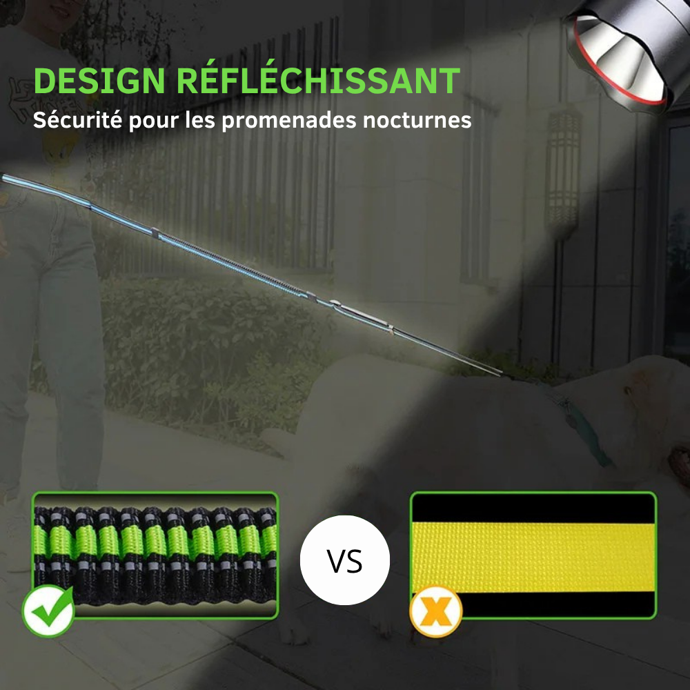 Laisse Mains Libres Réfléchissante pour Chien