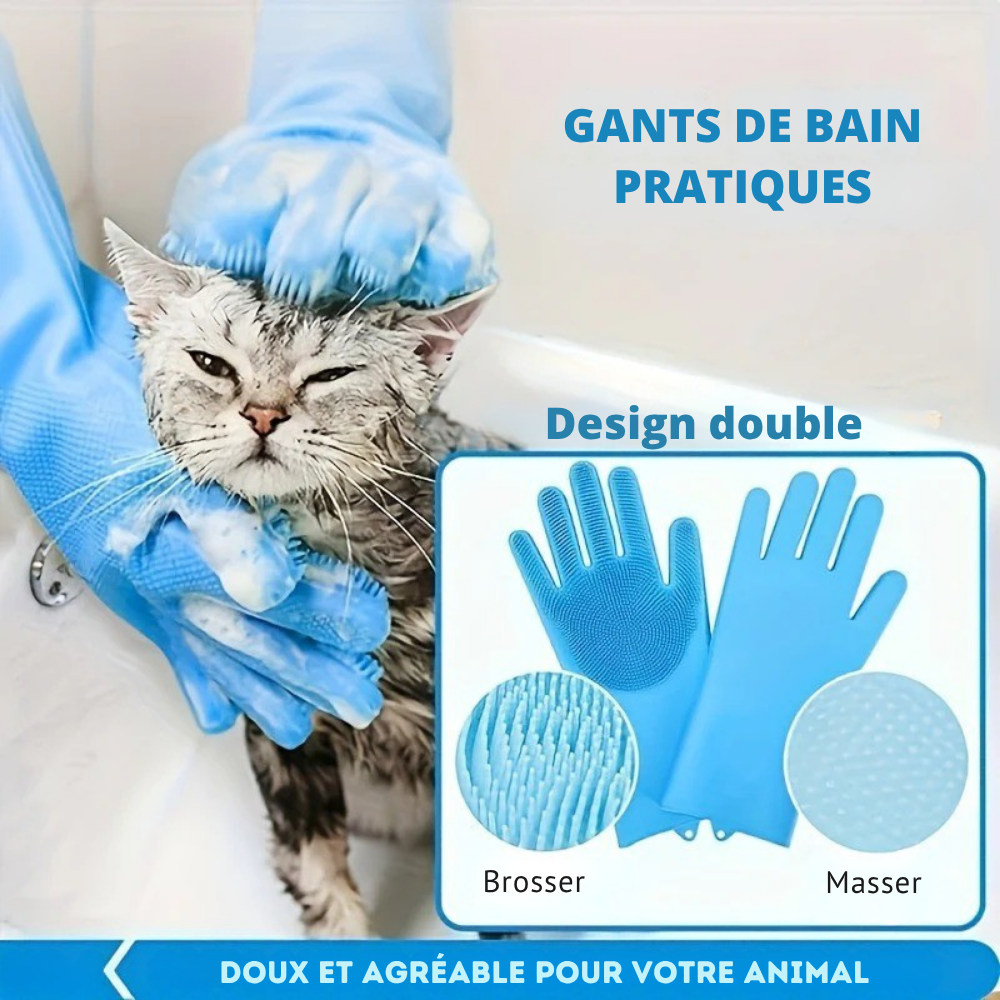 Kit de Toilettage 6-en-1 pour Chiens et Chats – Brosse, Gants, Serviette & Accessoires