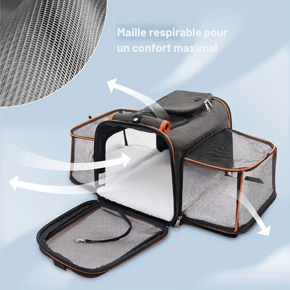 Sac de Transport Extensible pour Chats et Petits Chiens