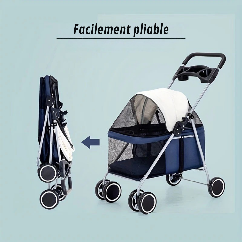 Poussette Pliable pour Chiens et Chats