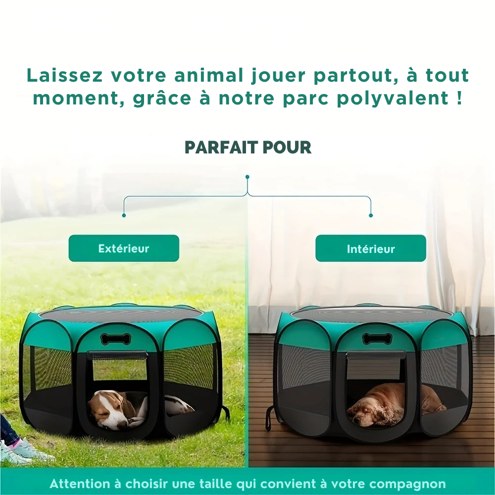 Enclos pliable en tissu Oxford pour chien et chat