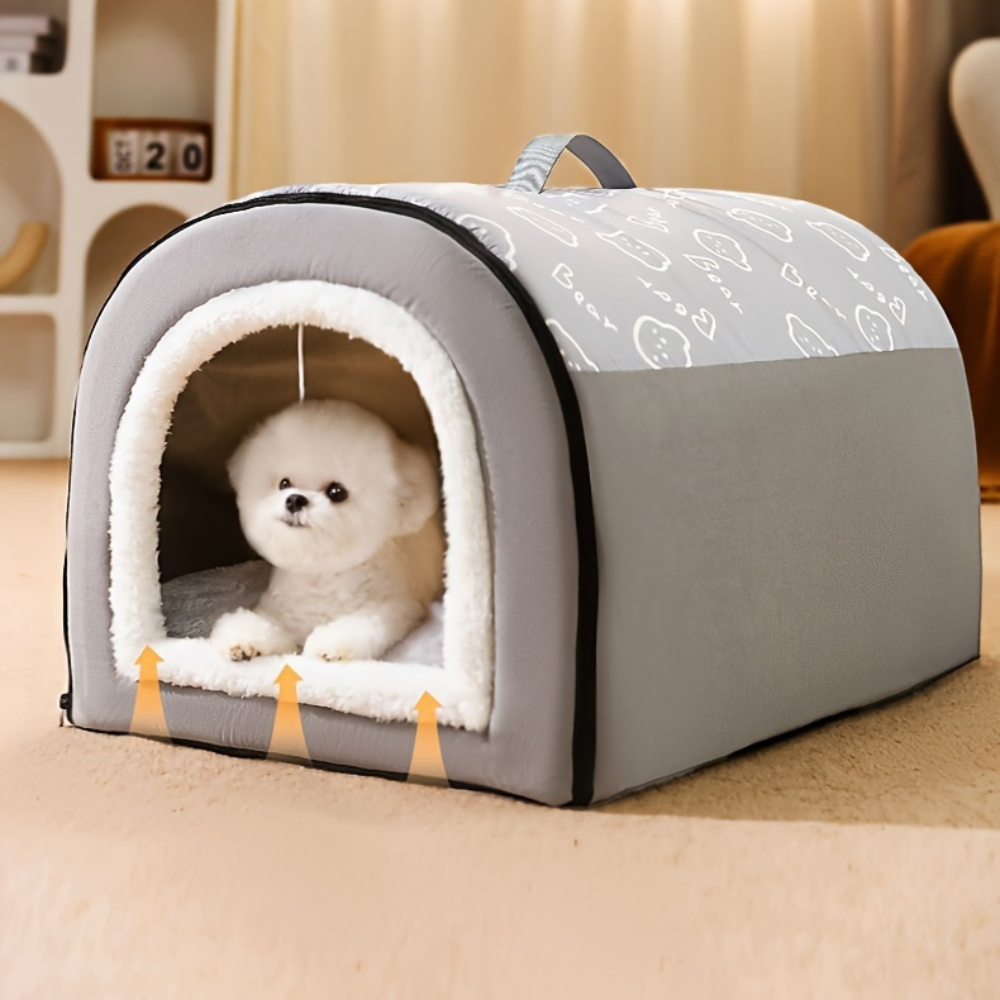 Niche 2-en-1 pliable en mousse mémoire pour chien et chat