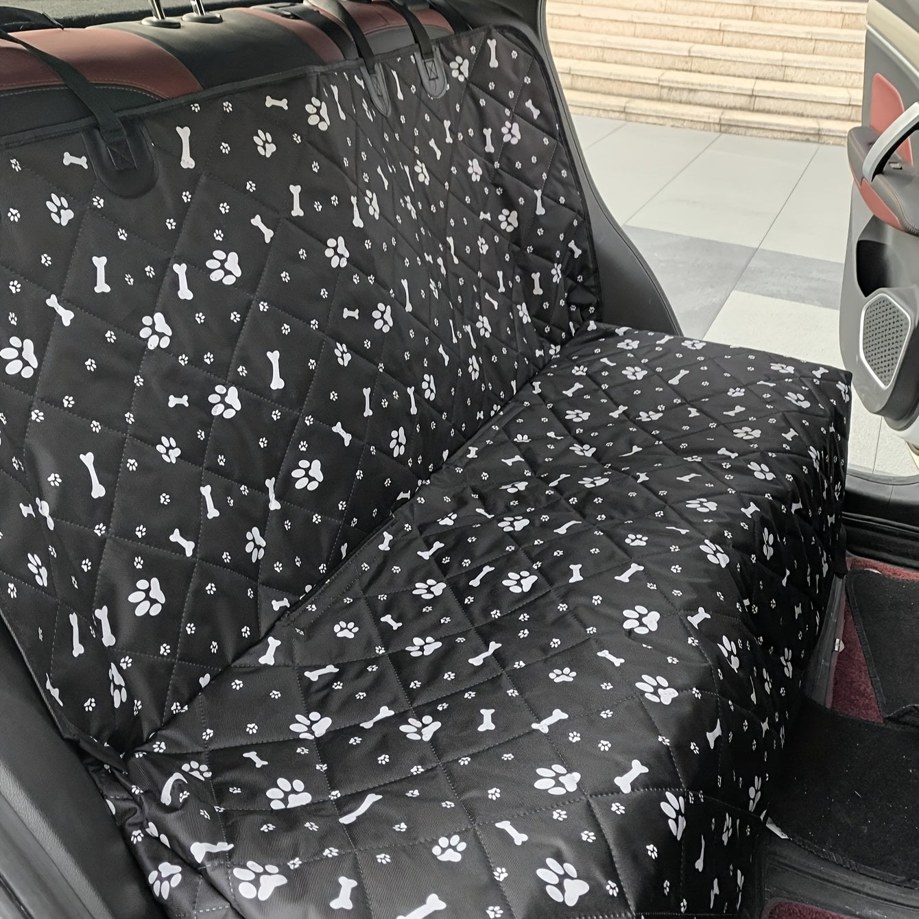 Housse de Siège Voiture pour Chien avec Rebord Épais