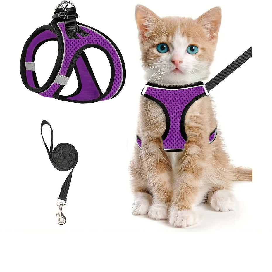Harnais pour Chat Anti-Fuite avec Laisse