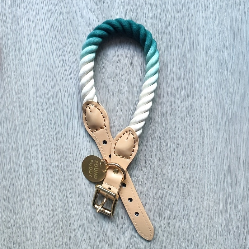 Collier Pastel Corde Tressée pour Chien