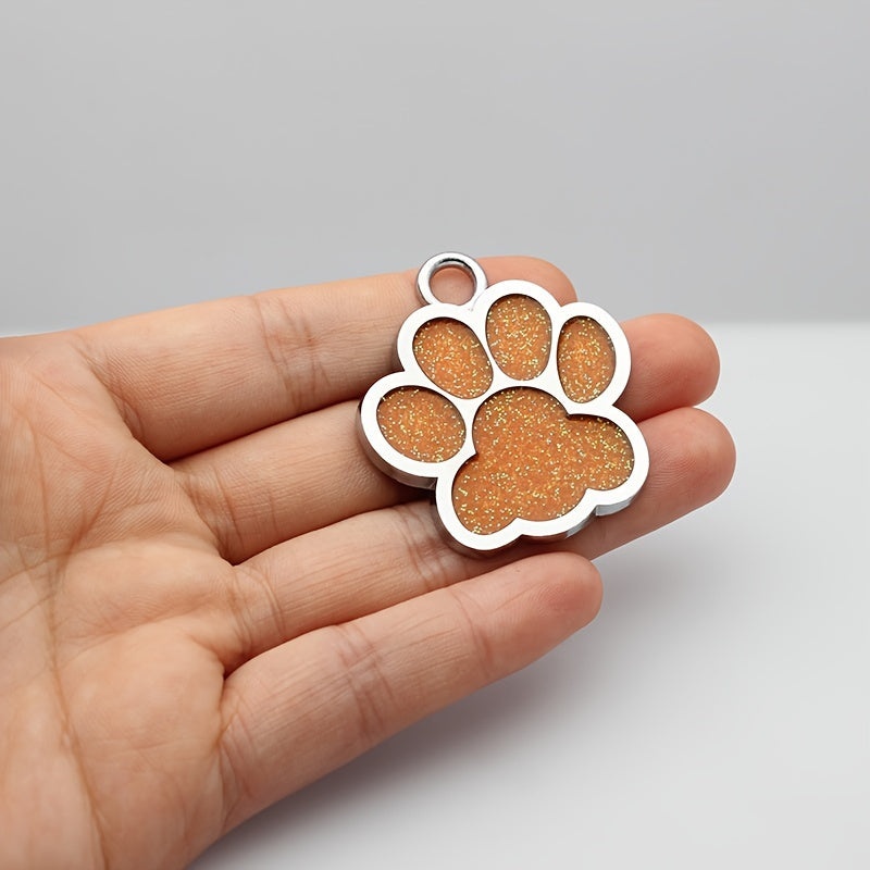 Médaille Patte colorée pour collier de Chien