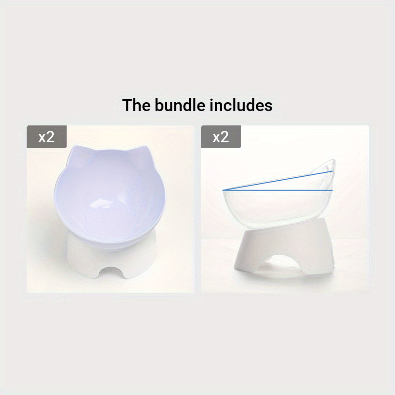 Gamelle Unique Inclinée Transparente Surélevée pour Chats – 13 cm