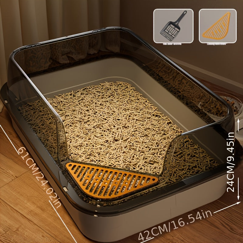 Bac à litière XL avec rebords hauts et pelle incluse