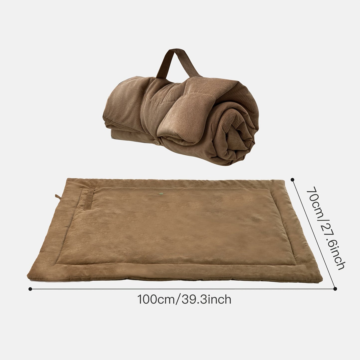 Tapis de Voyage Roulable pour Chien – Compact, Lavable et Tout-Temps