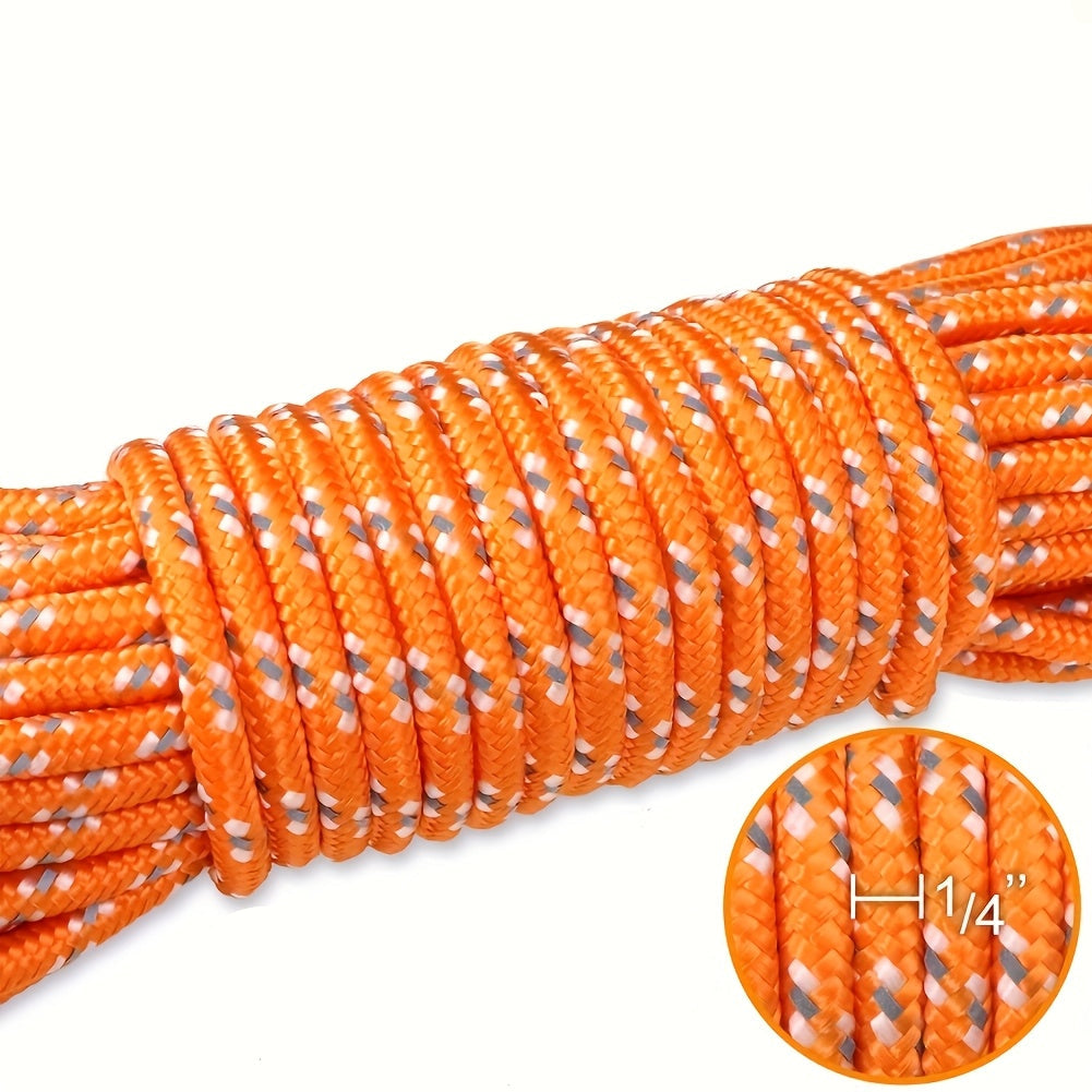 Longe Réfléchissante Orange en Nylon pour Chien – 5 m à 15 m