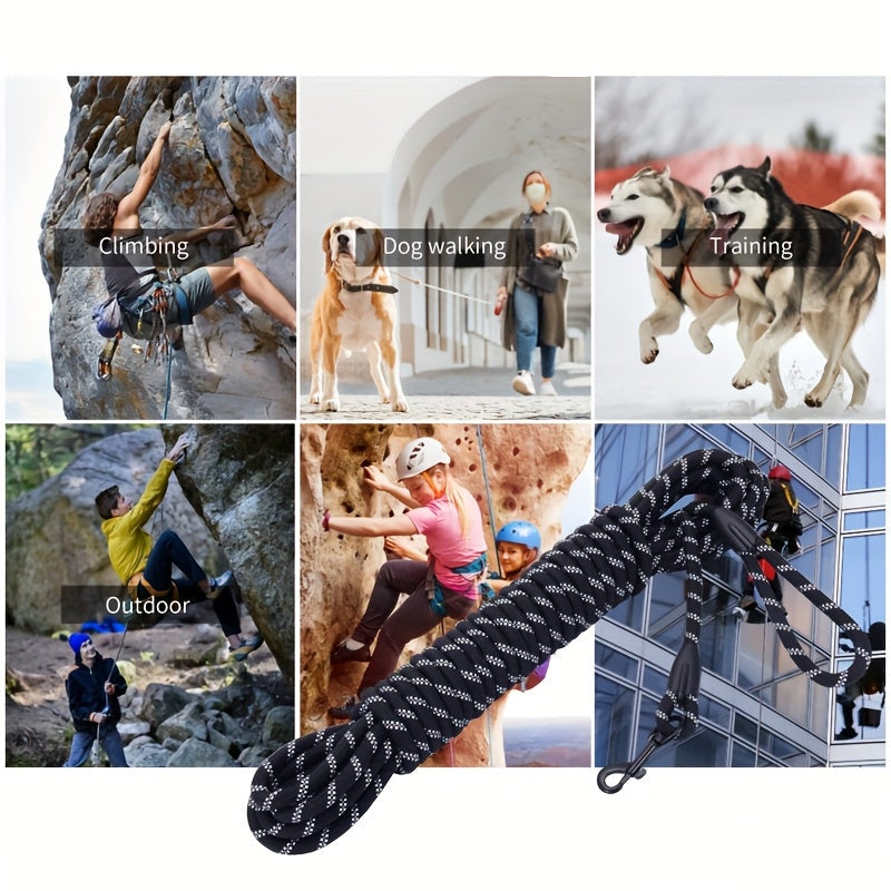 Longe d’entraînement Réfléchissante en Corde Tressée – 4,5M/6M pour Chien