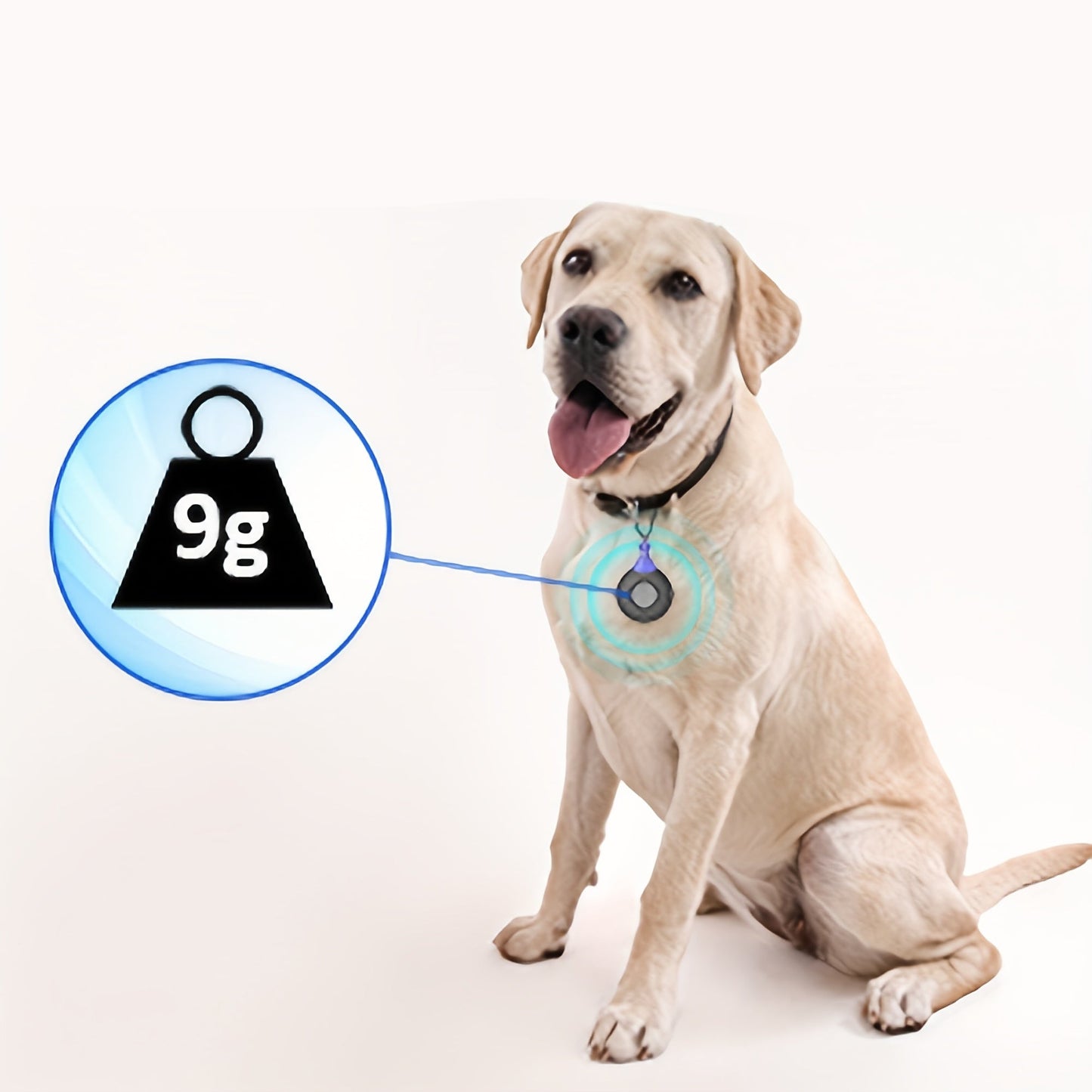Médaillon Répulsif Ultrason Rechargeable pour Collier Chien