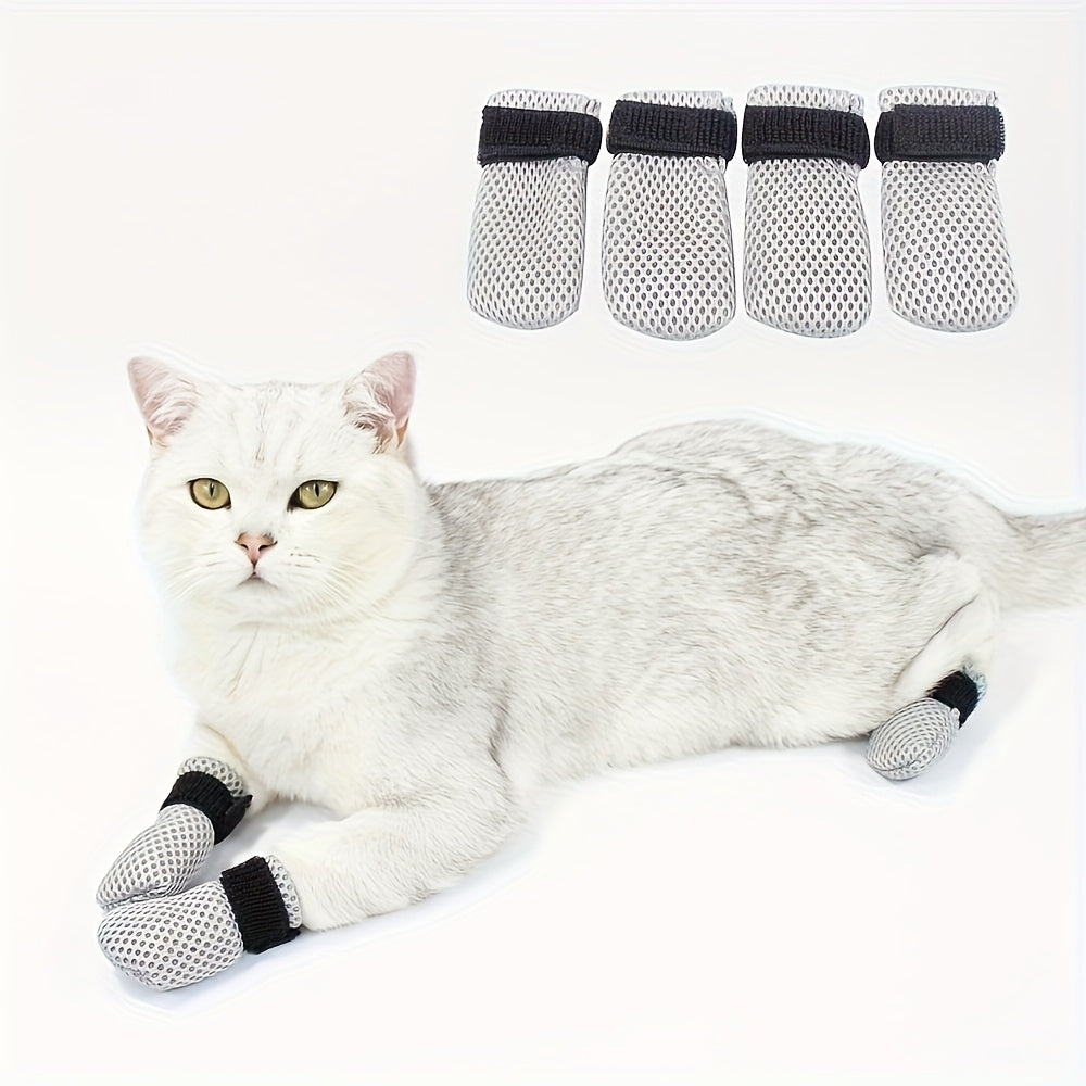 Gants Antigriffures Respirants pour Chats et Chiens – Protège-Pattes