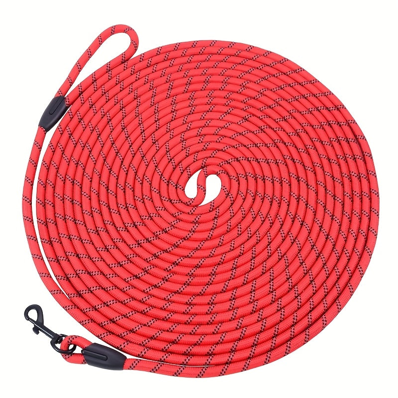 Longe d’entraînement Réfléchissante en Corde Tressée – 4,5M/6M pour Chien