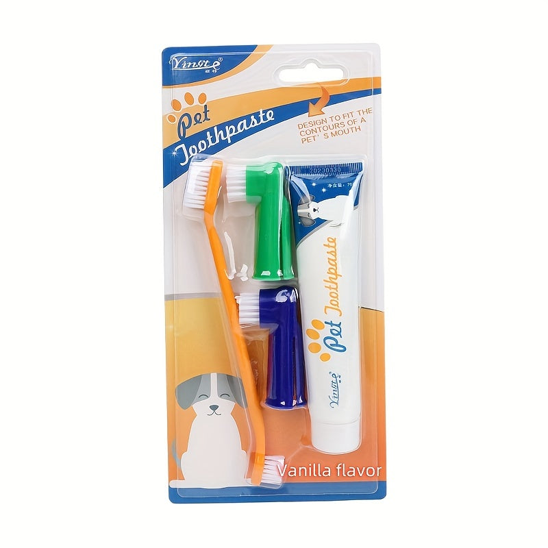 Brosse à Dents Souple et Dentifrice pour Chiens et Chats