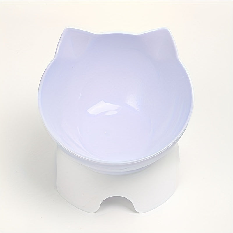 Gamelle Unique Inclinée Transparente Surélevée pour Chats – 13 cm