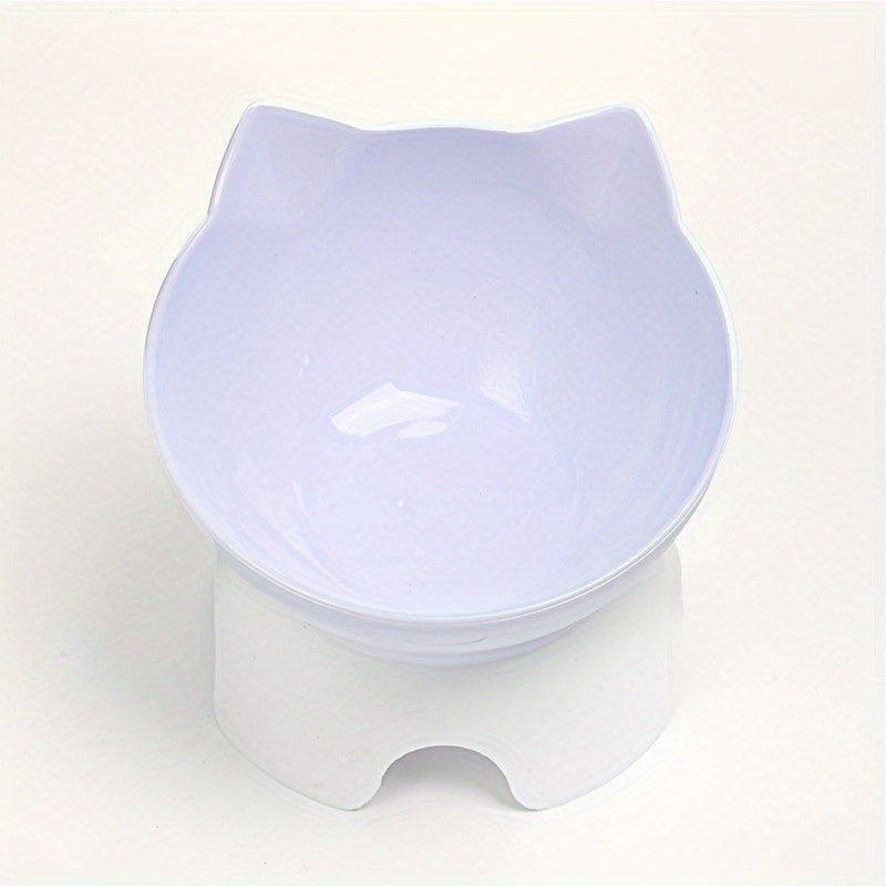 Gamelle Unique Inclinée Transparente Surélevée pour Chats – 13 cm