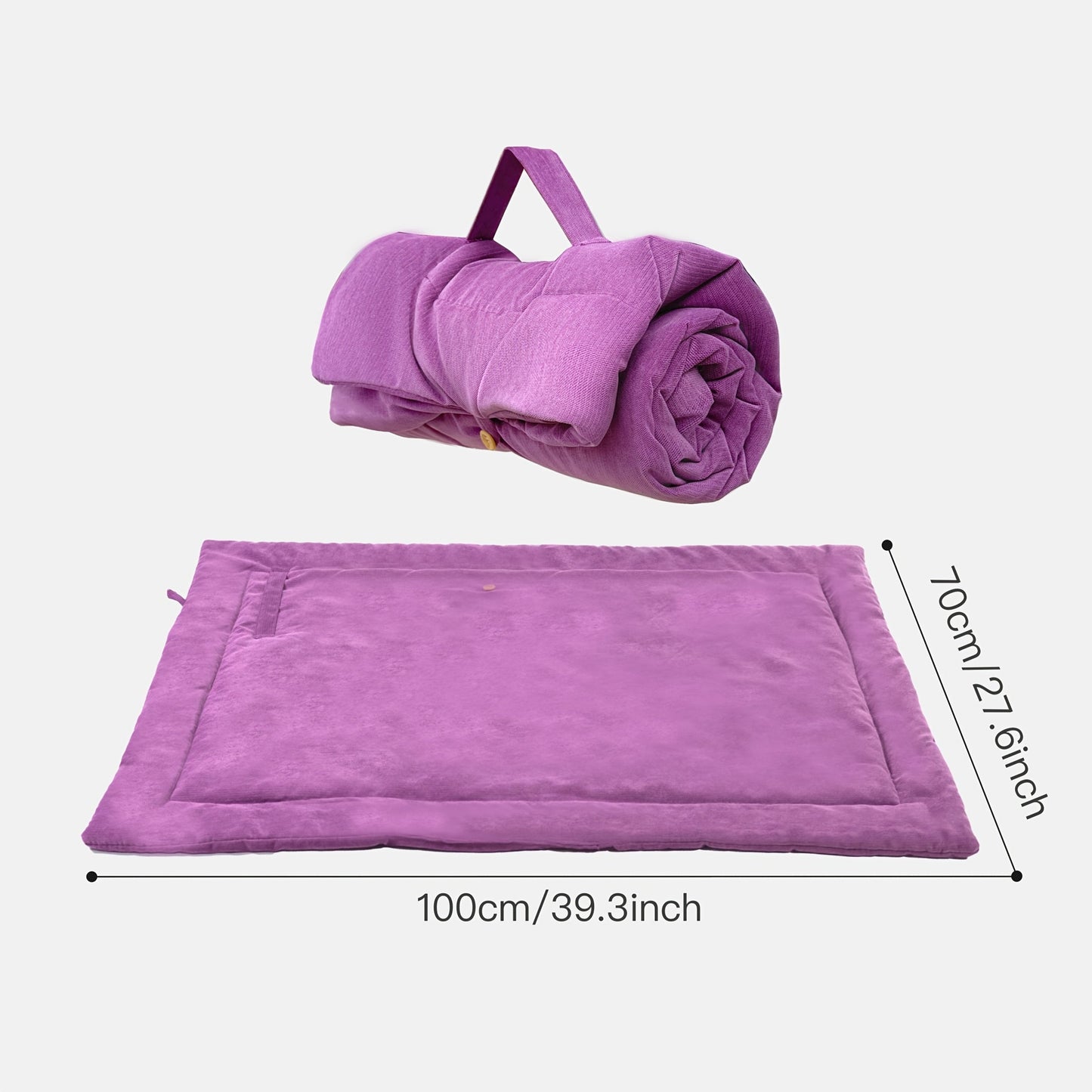 Tapis de Voyage Roulable pour Chien – Compact, Lavable et Tout-Temps