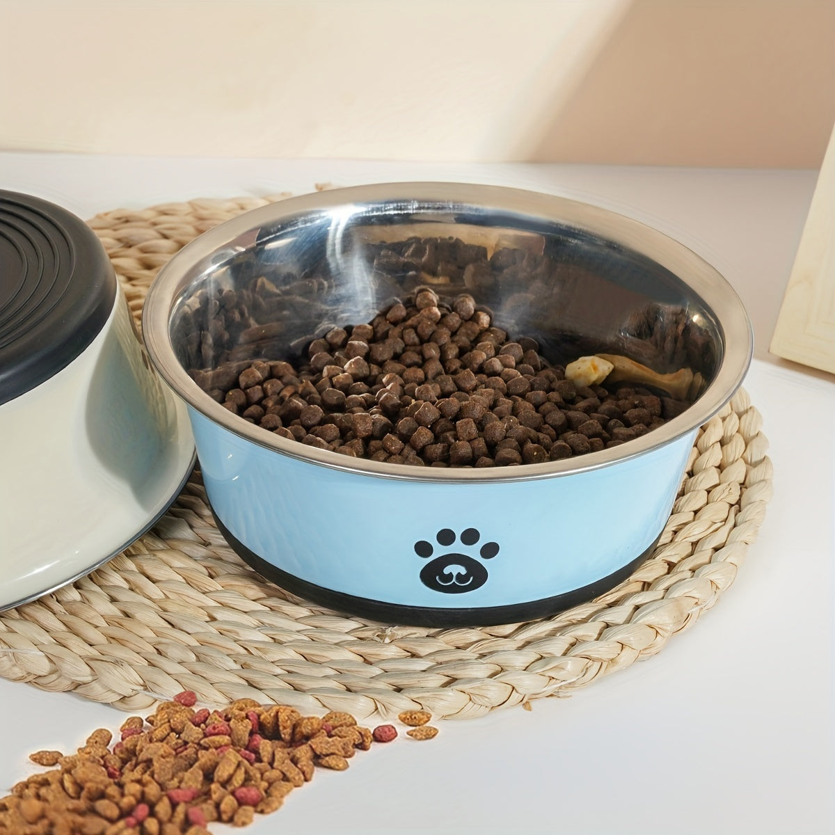Gamelle inox antidérapante design Patte pour chien (XS à L)