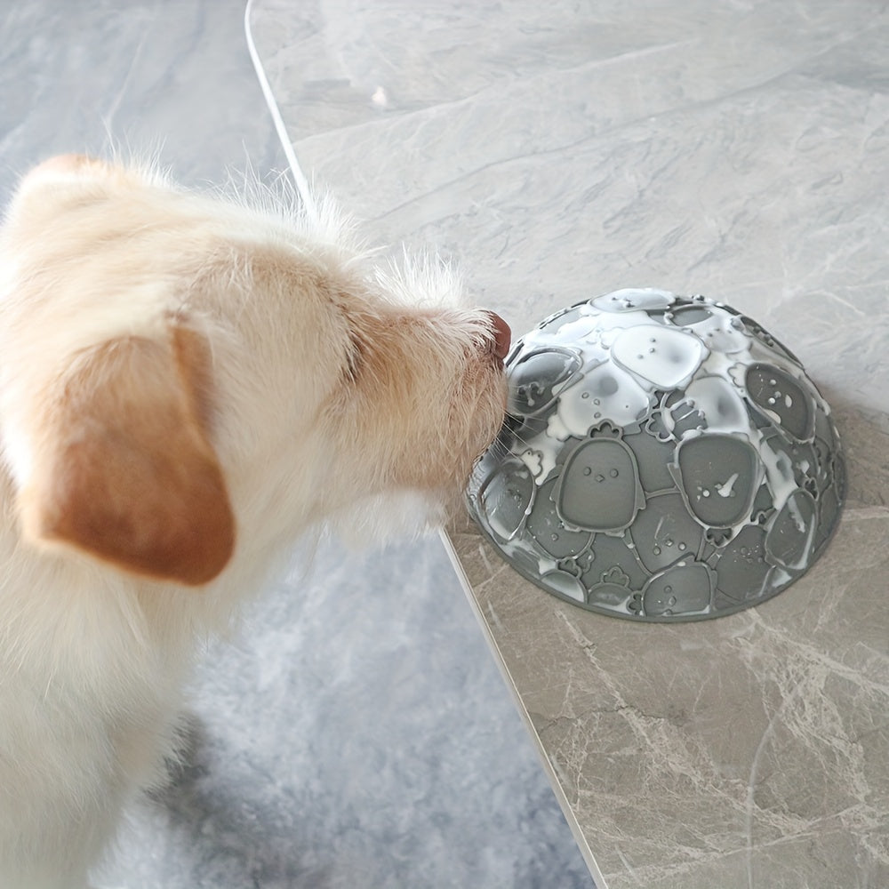 Bol à Lécher en Silicone Antiglouton à Motif pour Chien