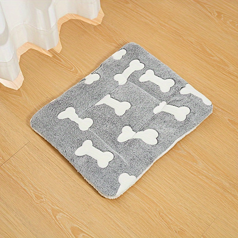 Tapis Épais Motif Os pour Chien et Chat