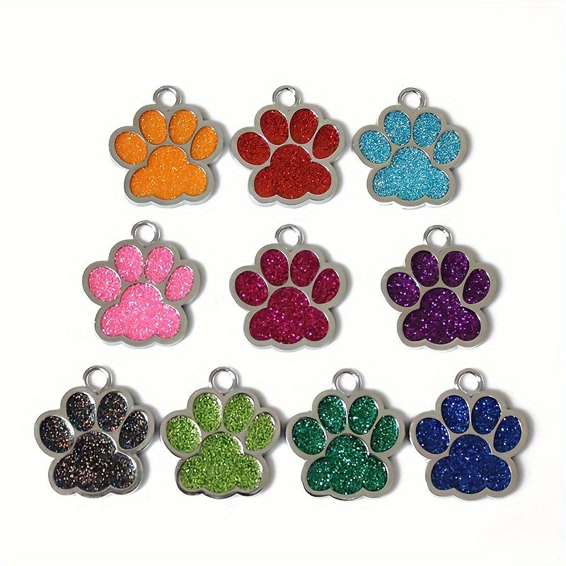 Médaille Patte colorée pour collier de Chien