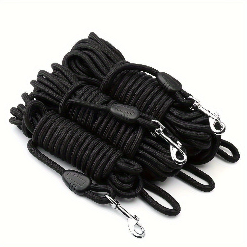 Longe en Nylon avec Mousqueton Rotatif pour Chien – 5 à 15 mètres