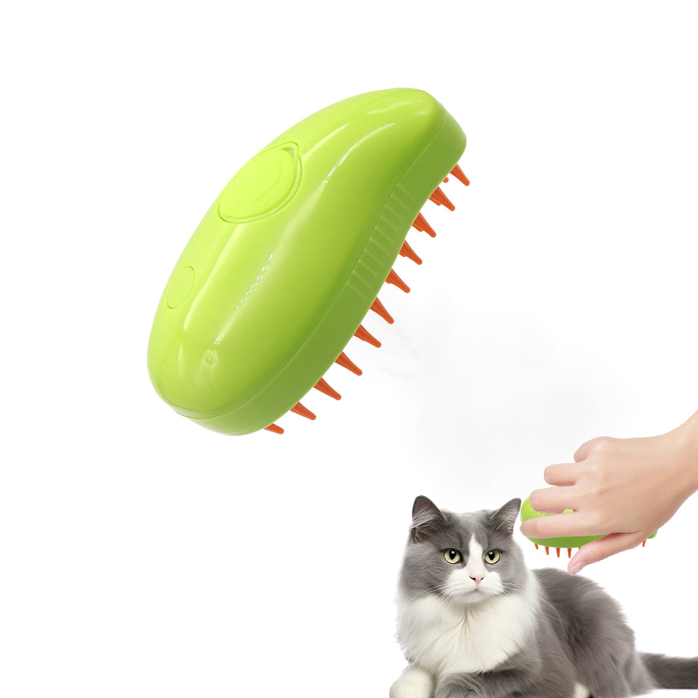 Brosse Vapeur Anti-Poils pour Chat – Massage & Toilettage à Nano-Brume