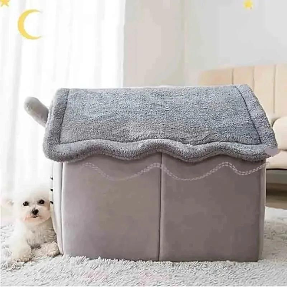 Maison Douce en Velours pour Petits Chiens ou Chats