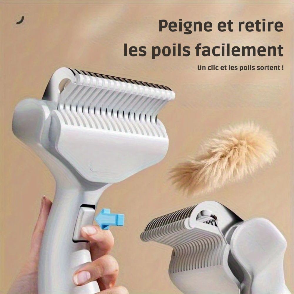Brosse Démêlante Blanche à Lames Inoxydables