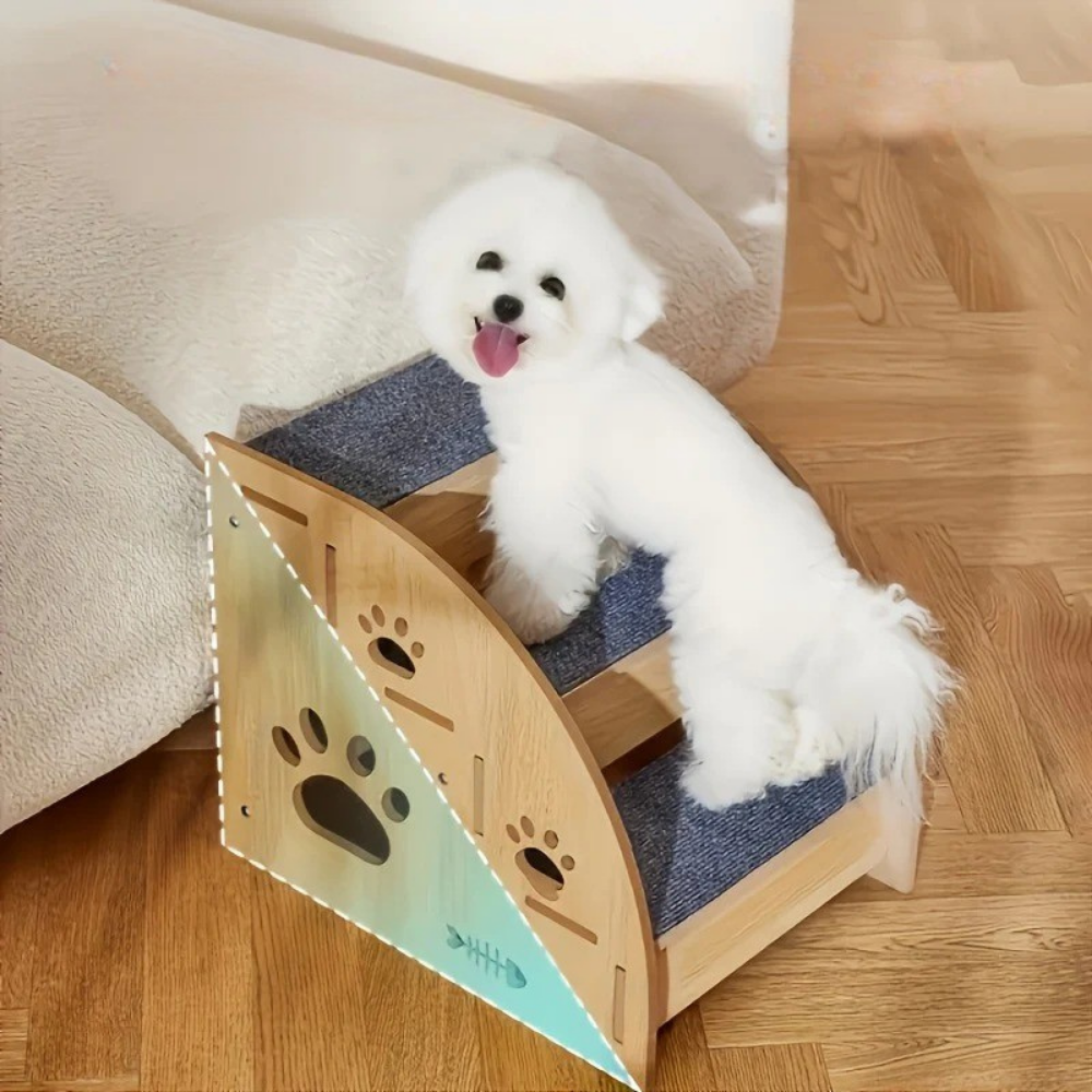Escalier en Bois Antidérapant pour Chiens