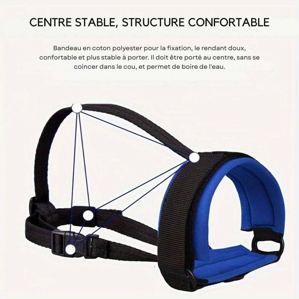 Muselière Ajustable en Maille Respirante pour Chiens