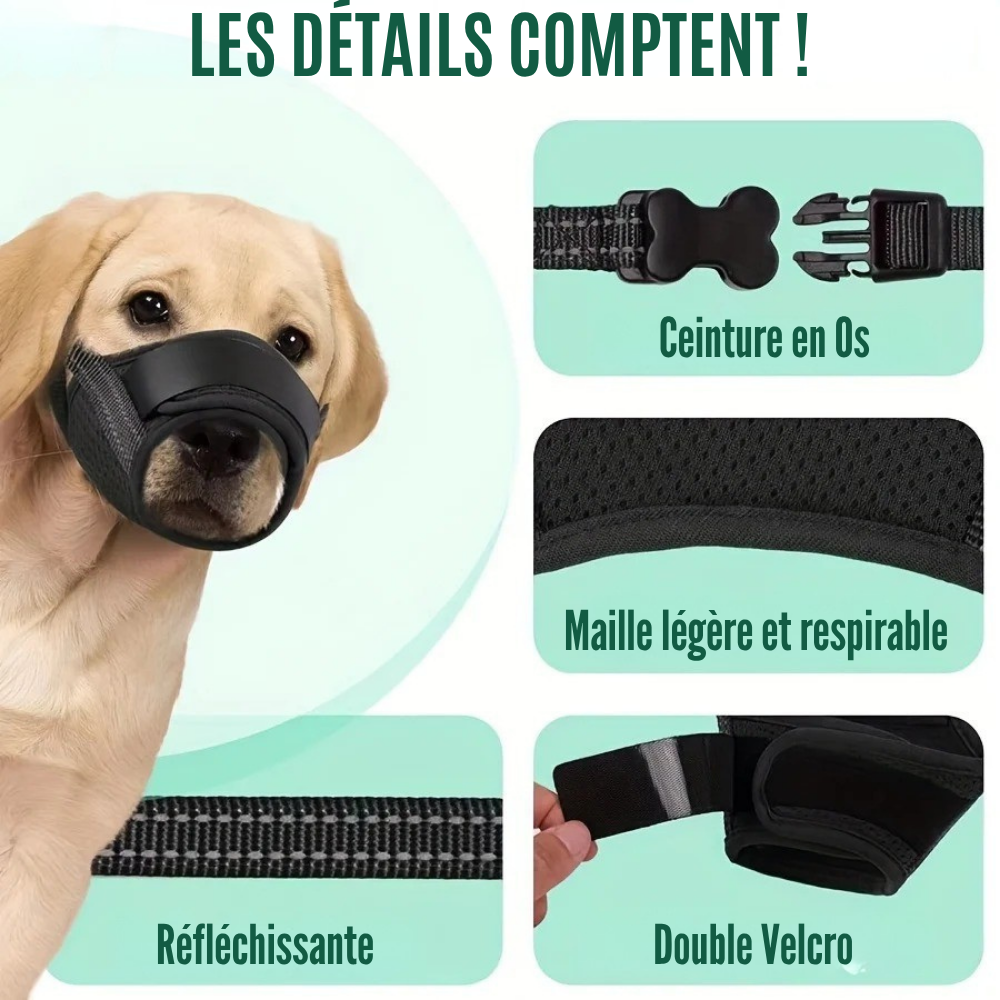 Muselière Souple Anti-Morsure pour Chiens