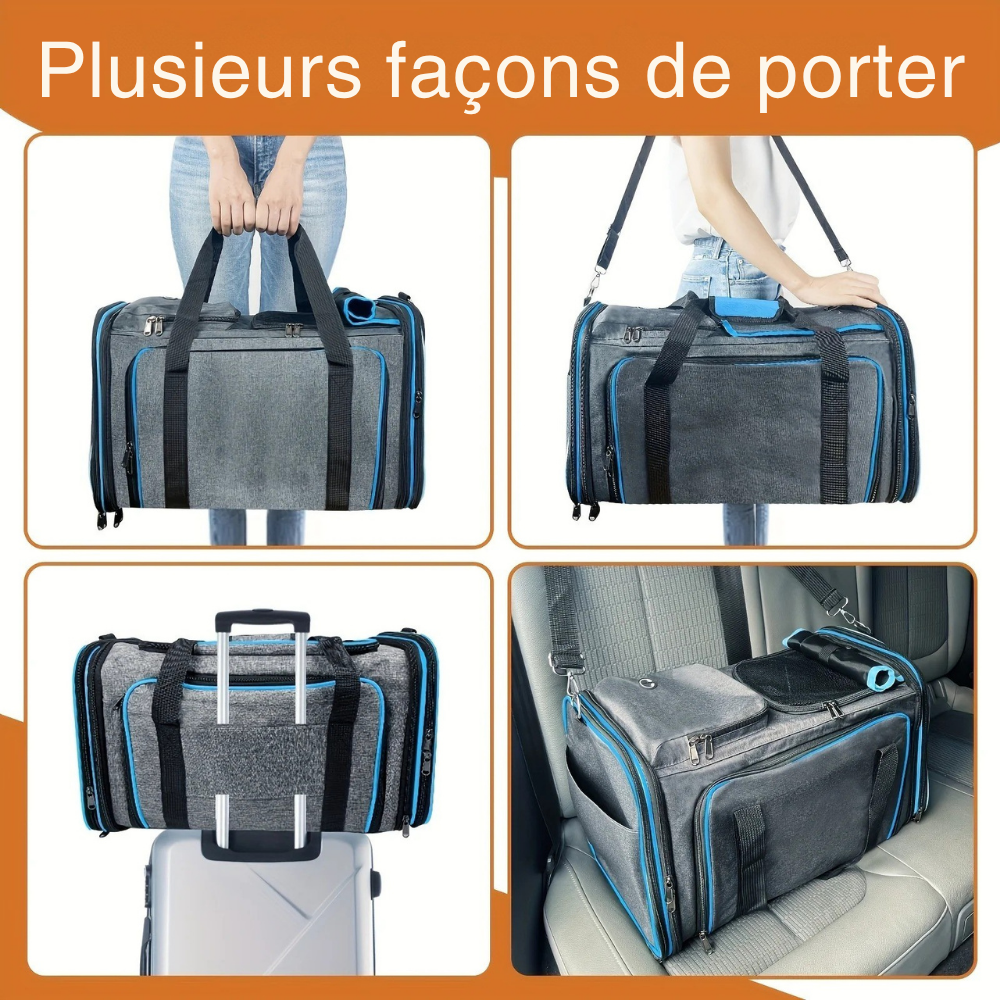 Sac de Transport Extensible pour Chats et Petits Chiens