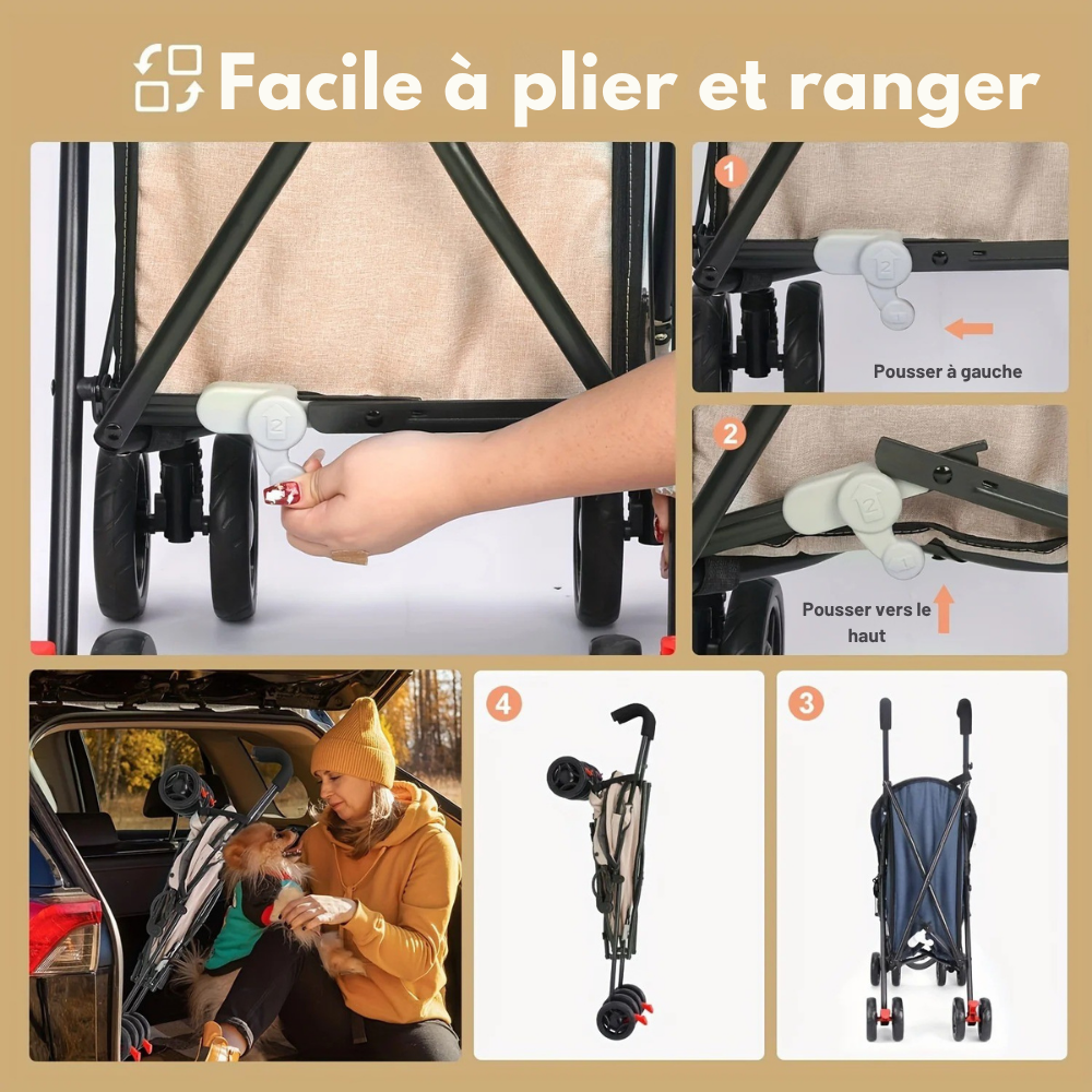 Poussette Animaux Ultra Légère Pliable
