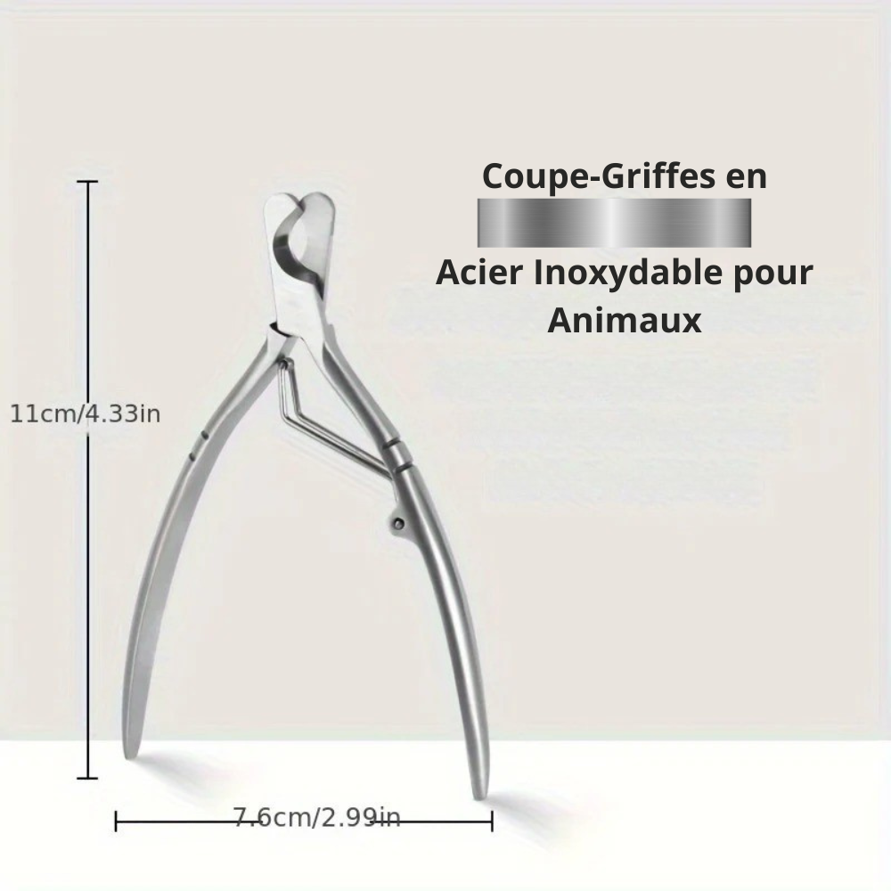 Coupe-Griffes en Acier Inoxydable pour Animaux