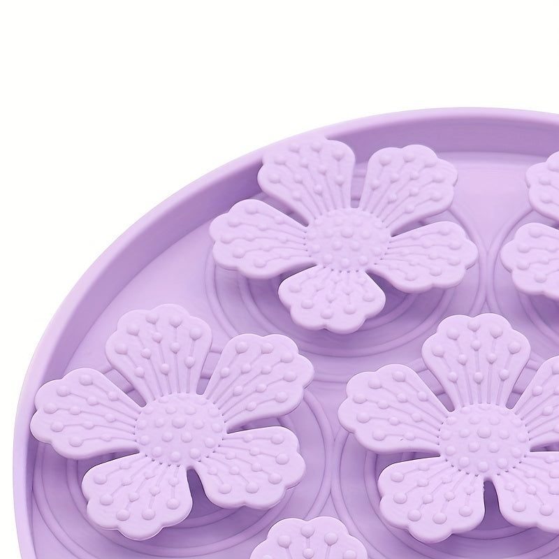 Tapis à Lécher Fleurs en Silicone Anti-Glouton avec Ventouses