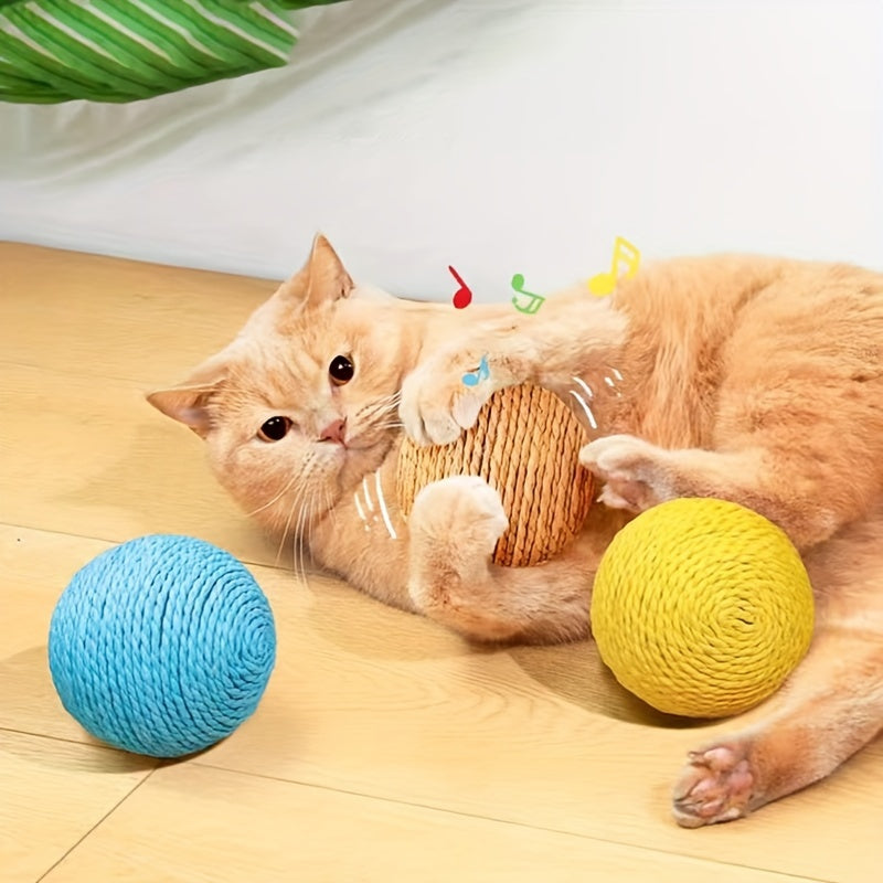Balle à Griffer avec Son pour Chat – 8 cm