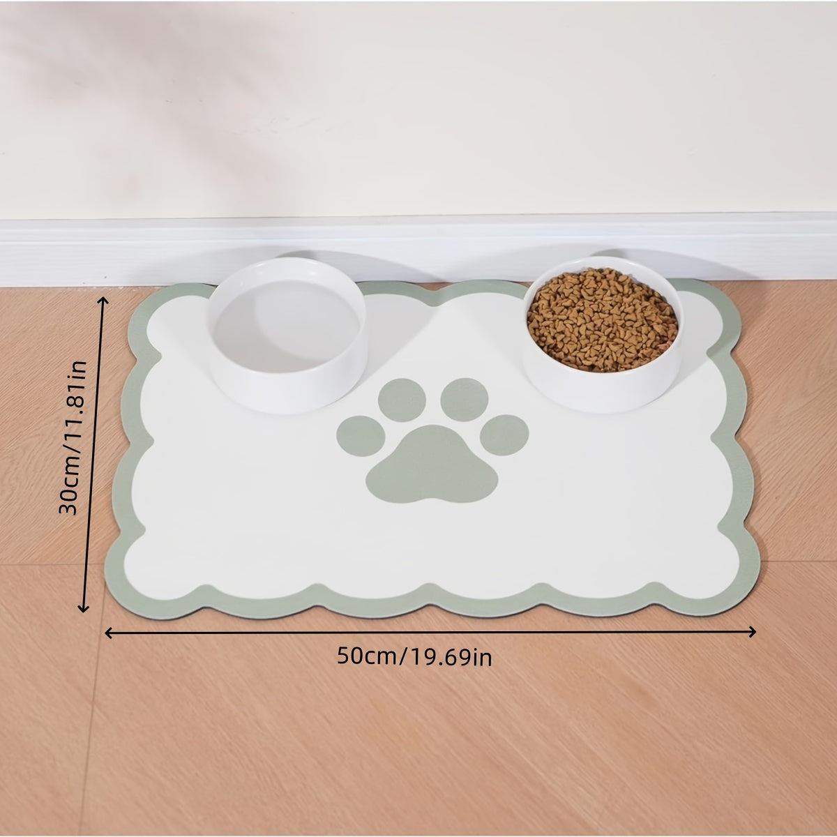 Tapis gamelle absorbant en diatomite pour chien et chat