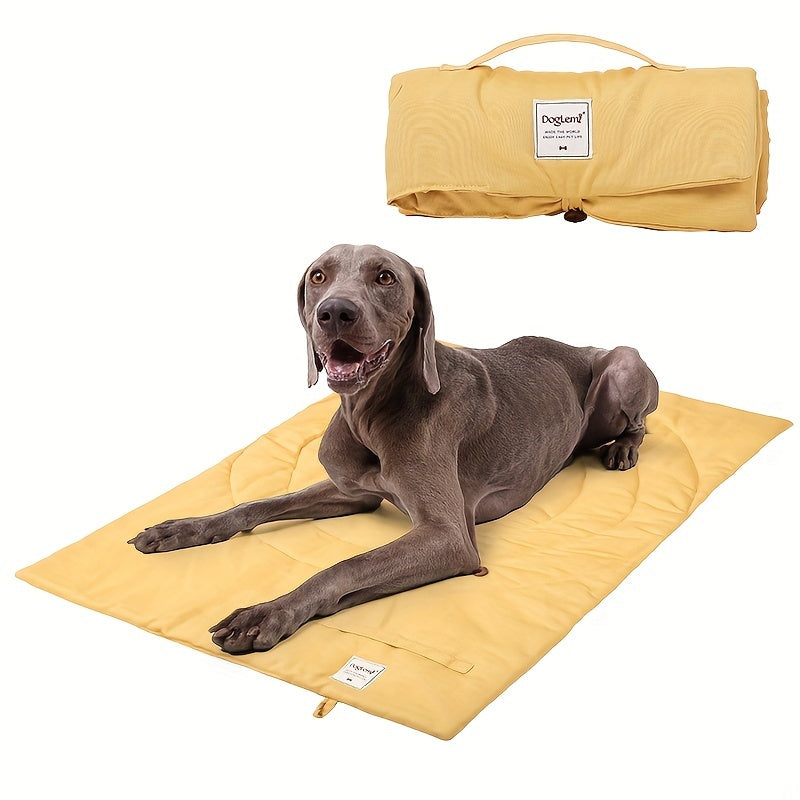 Couverture Pliable Rétro pour Chien – Matelassée, Portable et Élégante