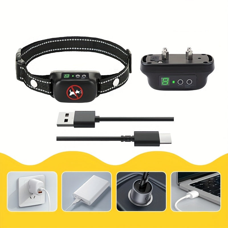 Collier Anti-Aboiement Choc Automatique avec Capteur Intelligent